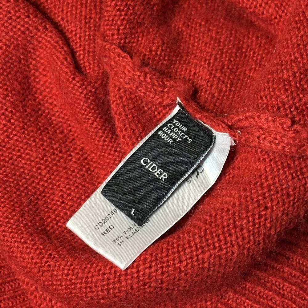 Cider Sweater Red Large Cropped Edgy Skull Goth Alt Grunge Alternative Punk - Picture 6 of 10